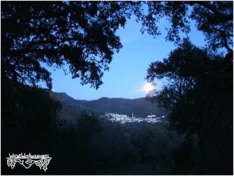 Luna llena en El Calabacino, Sierra de Aracena, Huelva